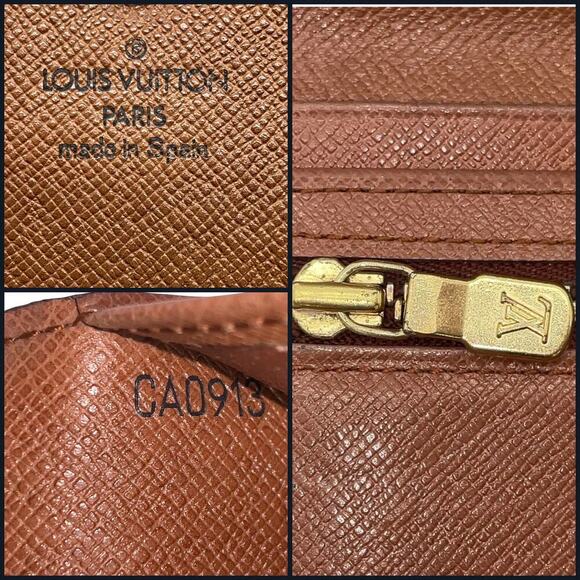 Louis Vuitton Vintage Brown Monogram Pochette Passport Travel Wallet - Picture 8 of 16